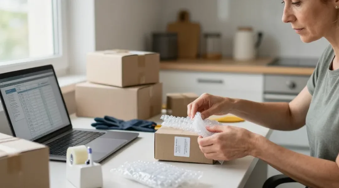travailler à domicile emballage